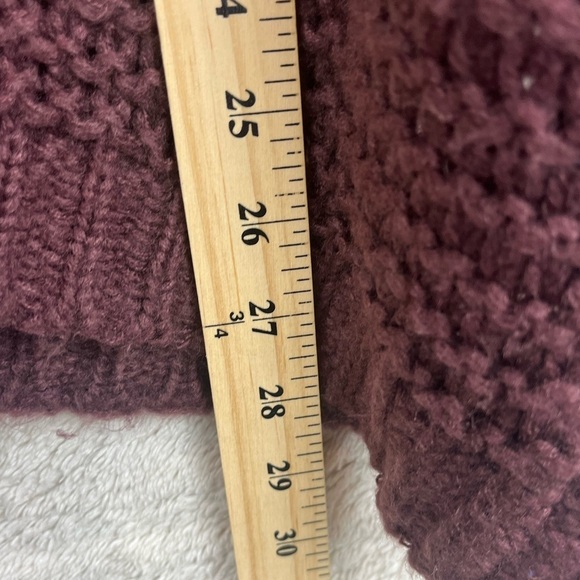 Easel Whimsigoth Burgundy Knit Sweater Floral Accent Boatneck Large - Picture 11 of 12